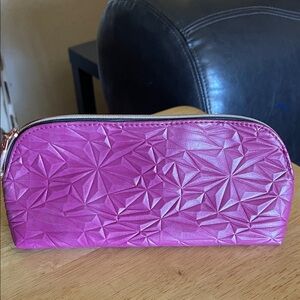 Pink Geometric Cosmetic Bag